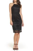 Women's Nsr Lace Halter Midi Dress - Black