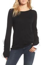 Women's Chelsea28 Ruffle Sleeve Sweater, Size - Black
