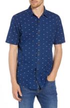 Men's Faherty Coast Sunrise Indigo Sport Shirt - Blue