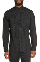 Men's Calibrate Dot Print Sport Shirt - Black