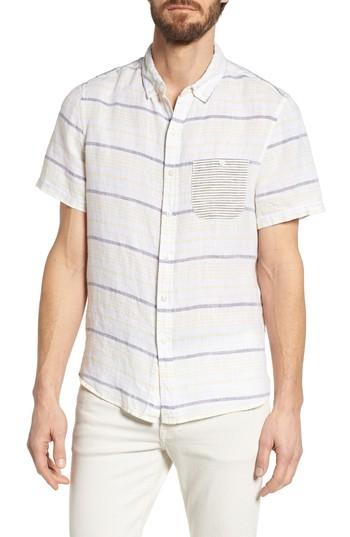 Men's Michael Bastian Stripe Linen Sport Shirt - Yellow