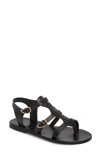 Women's Ancient Greek Sandals T-strap Sandal Us / 36eu - Black