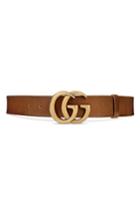 Women's Gucci Logo Leather Belt - Cuir