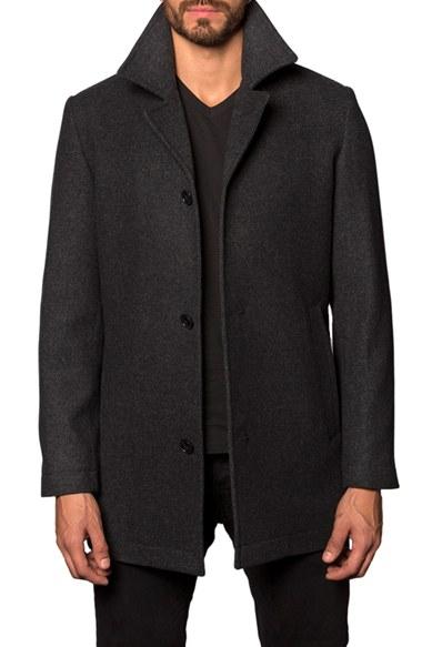 Men's Jared Lang Wool Blend Coat - Black