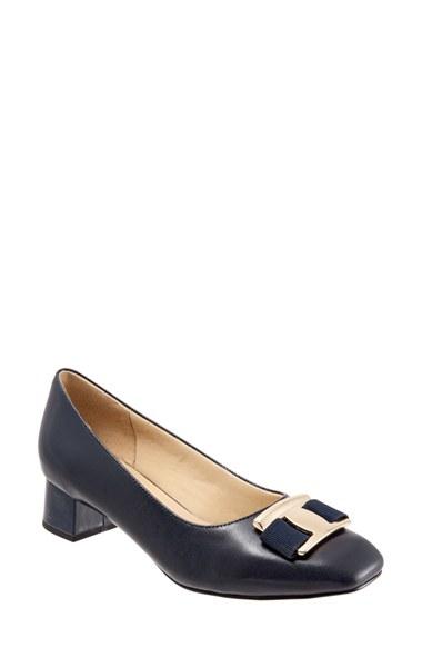 Women's Trotters 'louise' Block Heel Pump N - Blue