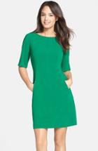 Petite Women's Tahari Seamed A-line Dress P - Green