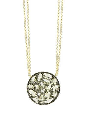 Women's Freida Rothman Rose Dor Disc Pendant