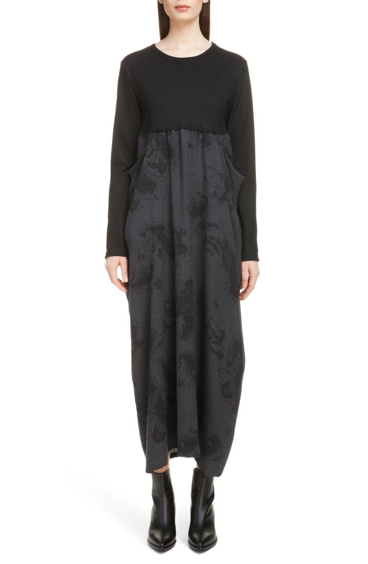 Women's Y's By Yohji Yamamoto Long Paisley Dress