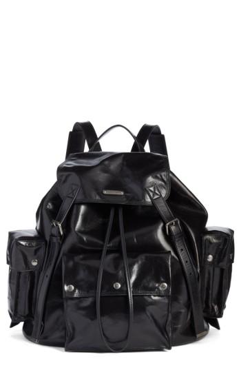 Saint Laurent Noe Polished Vintage Leather Backpack -
