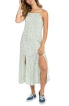 Women's Rvca Garland Print Midi Dress - Green