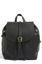 Topshop Double Zip Backpack - Black