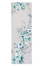 Women's Max Mara Print Reversible Silk Scarf, Size - Blue