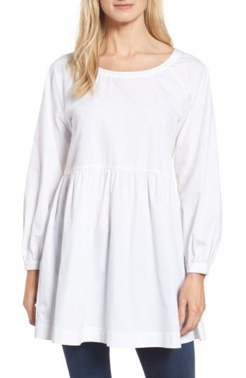 Women's Pleione Tie Back Poplin Tunic, Size - White