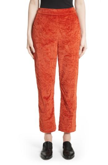 Women's Isa Arfen Crushed Velvet Pants Us / 10 Uk - Orange