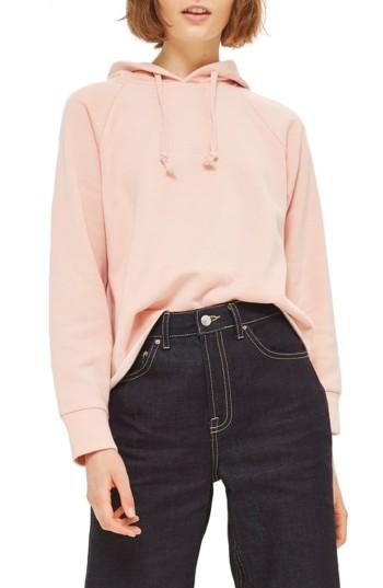 Petite Women's Topshop Raglan Hoodie P Us (fits Like 0p) - Pink