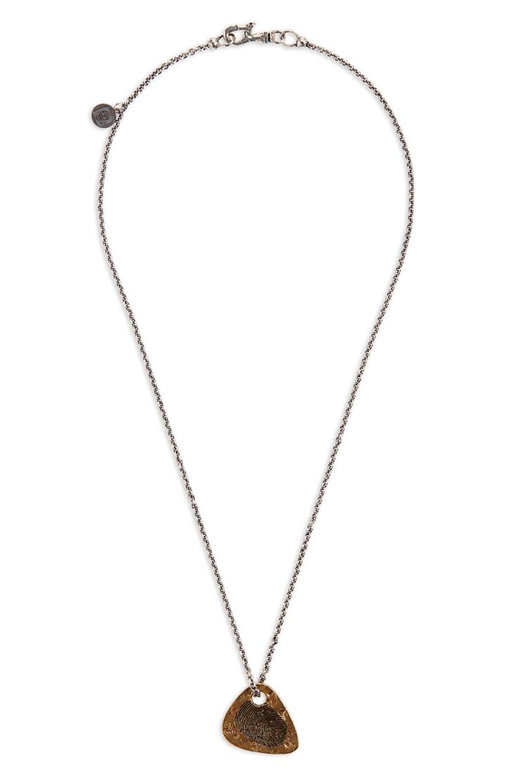 Men's John Varvatos Star Usa Guitar Pick Pendant Necklace