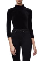 Women's Good American Backless Velvet Bodysuit - Black