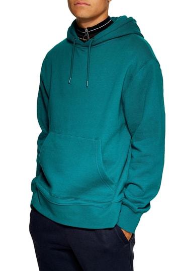 Men's Topman Hoodie, Size - Green