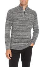 Men's Vince Caumto Quarter Zip Mock Neck Sweater - Grey