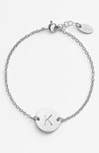Women's Nashelle Sterling Silver Initial Disc Bracelet