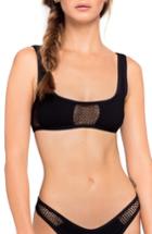 Women's L Space Benji Mesh Bikini Top - Black