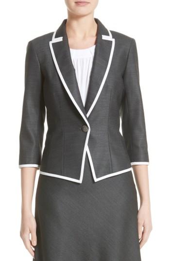 Women's St. John Collection Stretch Birdseye Jacket
