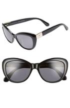 Women's Kate Spade New York Emmalynn 54mm Polarized Cat Eye Sunglasses - Black