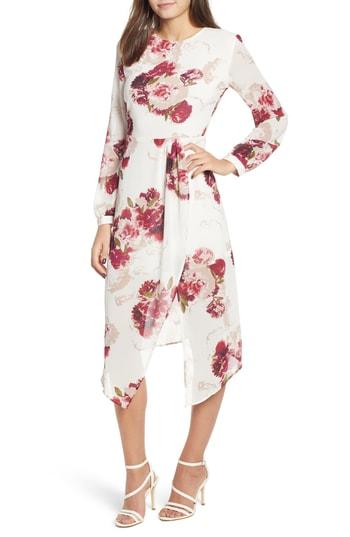 Women's Leith Floral Drape Dress, Size - Ivory