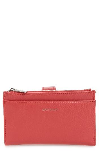 Women's Matt & Nat Small Motiv Faux Leather Wallet - Coral