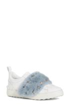 Women's Valentino Garavani Rockstud Genuine Mink Fur Sneaker
