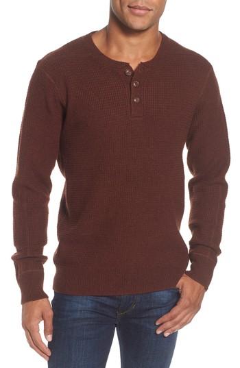 Men's Schott Nyc Thermal Henley, Size - Metallic