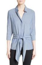 Women's L'agence Chambray Tie Front Shirt