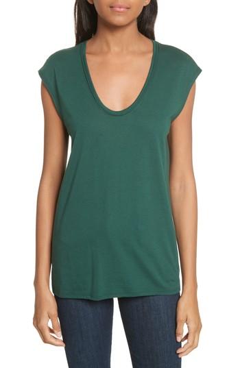 Women's Theory Madya Plume Jersey Tee, Size - Green