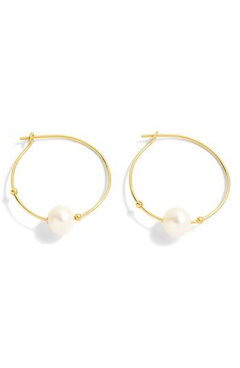 Women's J.crew Single Pearl Hoop Earrings