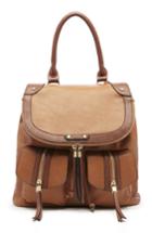 Sole Society Happy Faux Leather Backpack - Brown