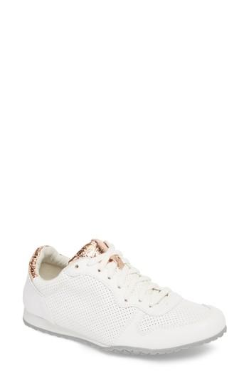 Women's Jane And The Shoe Joanna Perforated Sneaker M - White