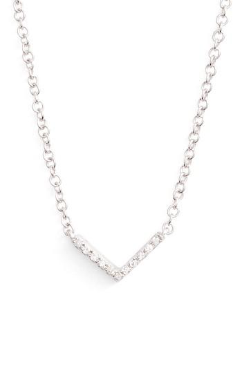 Women's Ef Collection Mini Chevron Diamond Pendant Necklace