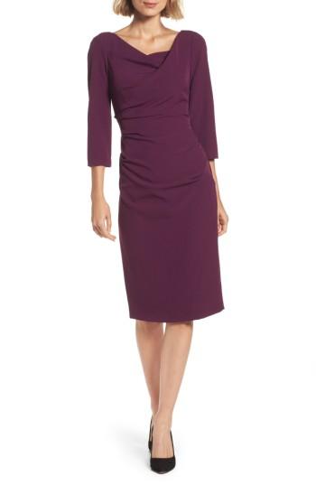 Women's Adrianna Papell Drape Neck Midi Dress - Green