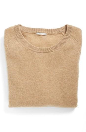 Halogen Long Sleeve Cashmere Pullover (regular & Petite) Heather Dark Camel