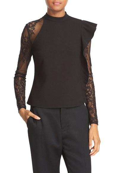 Women's Self-portrait Ophelia Ruffle Lace Blouse