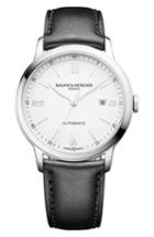 Men's Baume & Mercier Classima Automatic Leather Strap Watch, 42mm