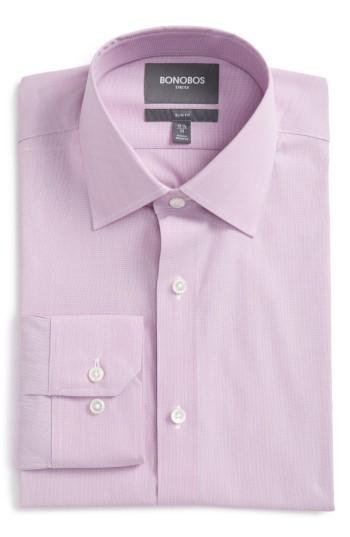 Men's Bonobos Jetsetter Slim Fit Solid Dress Shirt 33 - Purple