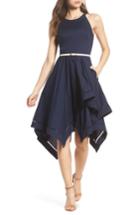 Women's Eliza J Handkerchief Hem Fit & Flare Dress - Blue