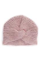 Women's Something Navy Turban Beanie - Pink