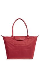 Longchamp 'large Le Pliage Neo' Nylon Tote - Blue