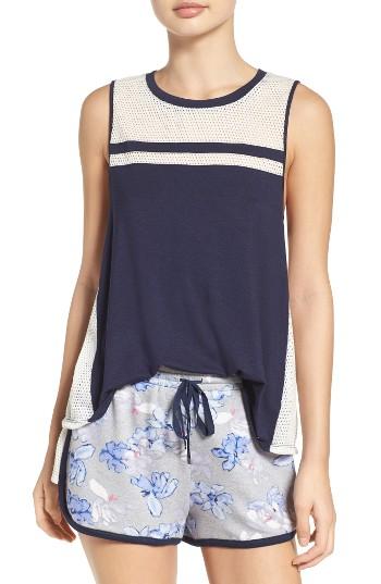 Women's Kensie Mesh Tank - Blue