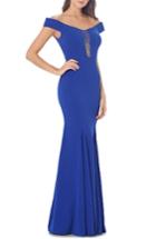 Women's Carmen Marc Valvo Infusion Off The Shoulder Mermaid Gown