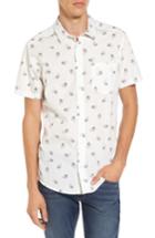 Men's Rvca X Kevin Long Hummingbird Woven Shirt - White