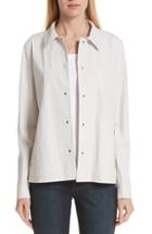Women's Lafayette 148 New York Jaren Bistretch Pima Cotton Jacket - White