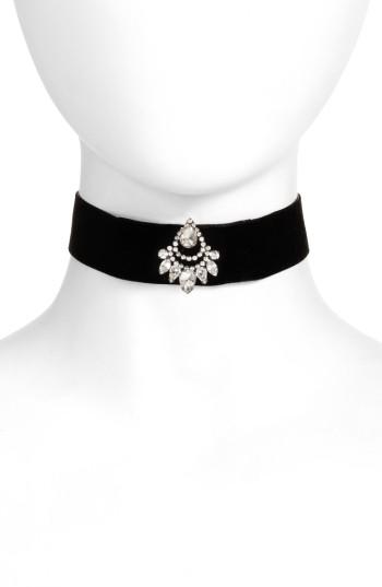 Women's Cristabelle Crystal & Velvet Choker